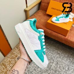 Giày Louis Vuitton Time Out White Green Vert D'Eau Siêu Cấp