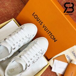 Giày Louis Vuitton Time Out White Silver Chữ Ngang Siêu Cấp