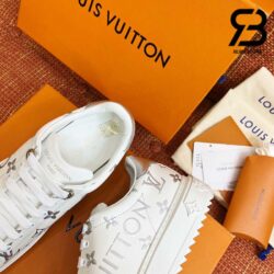 Giày Louis Vuitton Time Out White Silver Chữ Ngang Siêu Cấp