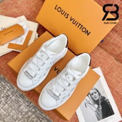 Giày Louis Vuitton Time Out White Silver Gót Nâu Siêu Cấp