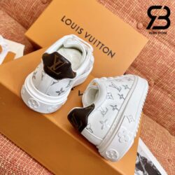Giày Louis Vuitton Time Out White Silver Gót Nâu Siêu Cấp