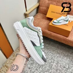 Giày Louis Vuitton Time Out White Vert D'Eau Green Siêu Cấp