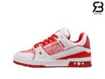 Giày Louis Vuitton Trainer Red Ô Gạch Siêu Cấp