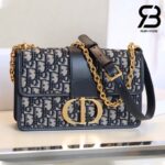 Túi Dior 30 Montaigne Chain Bag Blue Oblique Jacquard Best Quality
