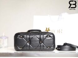 Túi Lady Dior 95.22 Small Bag Đen Macrocannga Calfskin Best Quality