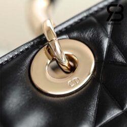 Túi Lady Dior 95.22 Small Bag Đen Macrocannga Calfskin Best Quality