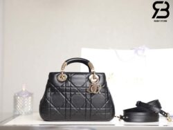 Túi Lady Dior 95.22 Small Bag Đen Macrocannga Calfskin Best Quality