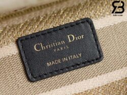 Túi Dior Medium Lady D-Lite Bag Màu Be Multicolor Hibiscus Embroidery Best Quality