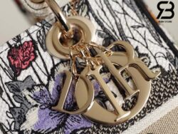 Túi Dior Medium Lady D-Lite Bag Multicolor Mille Fleurs Embroidery Best Quality