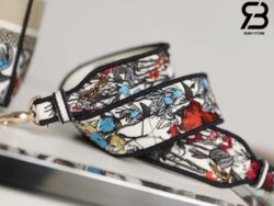 Túi Dior Medium Lady D-Lite Bag Multicolor Mille Fleurs Embroidery Best Quality