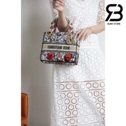 Túi Dior Medium Lady D-Lite Bag Multicolor Mille Fleurs Embroidery Best Quality