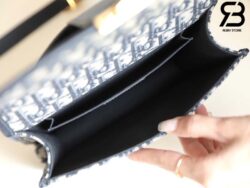 Túi Dior Small 30 Montaigne Bag Blue Oblique Jacquard Best Quality