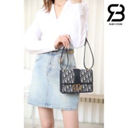 Túi Dior Small 30 Montaigne Bag Blue Oblique Jacquard Best Quality