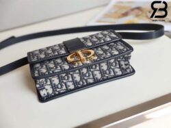 Túi Dior Small 30 Montaigne Bag Blue Oblique Jacquard Best Quality