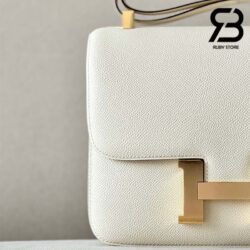 Túi Hermes Constance 24 Trắng Kem Craie Epsom Khóa Vàng Khâu Tay Best Quality