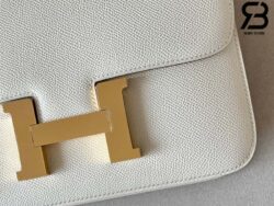 Túi Hermes Constance 24 Trắng Kem Craie Epsom Khóa Vàng Khâu Tay Best Quality