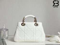 Túi Lady Dior 95.22 Small Bag Trắng Macrocannga Calfskin Best Quality