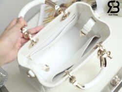 Túi Lady Dior 95.22 Small Bag Trắng Macrocannga Calfskin Best Quality