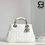 Túi Lady Dior 95.22 Small Bag Trắng Macrocannga Calfskin Best Quality