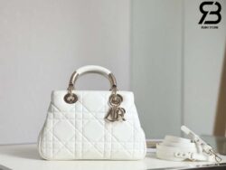 Túi Lady Dior 95.22 Small Bag Trắng Macrocannga Calfskin Best Quality