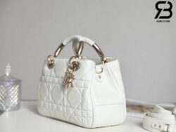 Túi Lady Dior 95.22 Small Bag Trắng Macrocannga Calfskin Best Quality