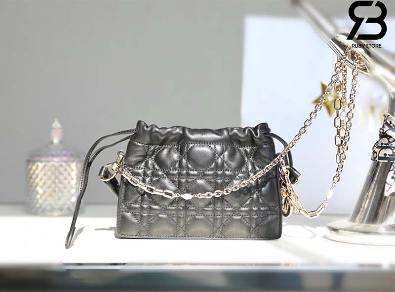 Túi Lady Dior Milly Mini Bag Black Cannage Lambskin best quality | Ruby  Luxury