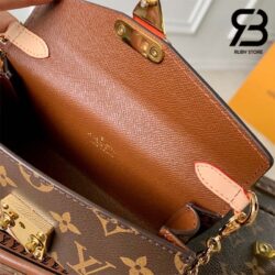 Túi LV Bitsy Pouch On Chain Monogram Nâu Best Quality