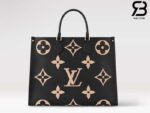 Túi LV Onthego GM Monogram Empreinte Bicolor Đen Kem Best Quality