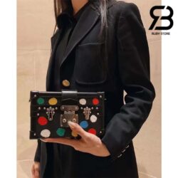 Túi LV x YK Petite Malle Đen Taurillon Multicolor Dots Best Quality