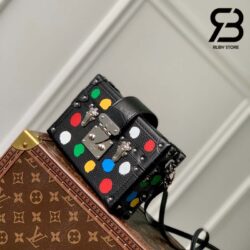 Túi LV x YK Petite Malle Đen Taurillon Multicolor Dots Best Quality