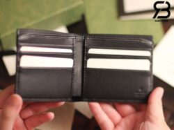 Ví Gucci Bee GG Supreme Bi-Fold Wallet Beige/Ebony Best Quality