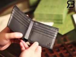 Ví Gucci GG Supreme Wed Bi-Fold Wallet Black Best Quality