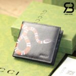 Ví Gucci Kingsnake Print Leather Bi-Fold Wallet Black Best Quality