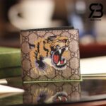 Ví Gucci Tiger GG Supreme Bi-Fold Wallet Beige Best Quality