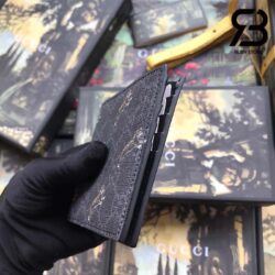 Ví Gucci Tiger GG Supreme Bi-Fold Wallet Black Best Quality