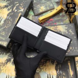 Ví Gucci Tiger GG Supreme Bi-Fold Wallet Black Best Quality