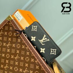 Ví LV Clémence Wallet Monogram Empreinte Bicolor Đen Be Best Quality