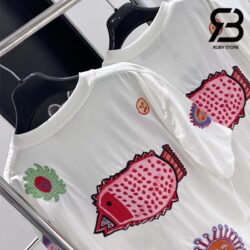Áo Thun LV x YK Embroidered T-Shirt Faces Best Quality