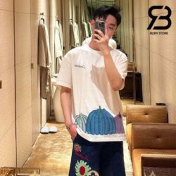 Áo Thun LV x YK Pumpkins T-Shirt Faces Best Quality