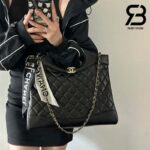 Túi Chanel 31 Large Shopping Bag Đen Shiny Crumpled Calfskin GHW Best Quality