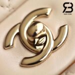 Túi Chanel Rectangular Flap With Top Handle Beige Caramel Lambskin LGHW 20CM Best Quality