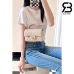 Túi Chanel Rectangular Flap With Top Handle Beige Caramel Lambskin LGHW 20CM Best Quality