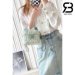 Túi Chanel Small Vanity Case Blue Tweed Lambskin 12CM Best Quality