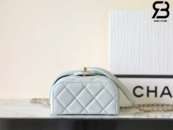 Túi Chanel Small Vanity Case Light Blue Lambskin 12CM Best Quality