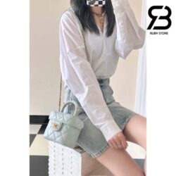 Túi Chanel Small Vanity Case Light Blue Lambskin 12CM Best Quality