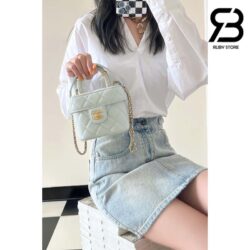 Túi Chanel Small Vanity Case Light Blue Lambskin 12CM Best Quality