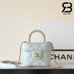 Túi Chanel Small Vanity Case Light Blue Lambskin 12CM Best Quality