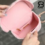 Túi Chanel Small Vanity Case Pink Tweed Lambskin 12CM Best Quality