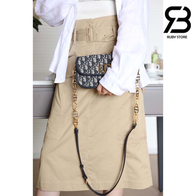 Túi Dior 30 Montaigne Avenue Blue Dior Oblique Jacquard Best Quality