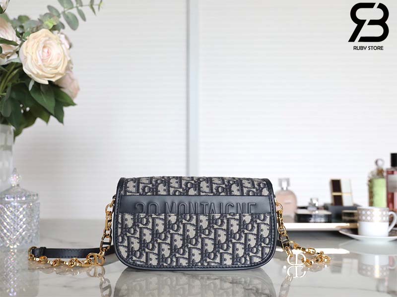 Túi Dior 30 Montaigne Avenue Blue Dior Oblique Jacquard Best Quality